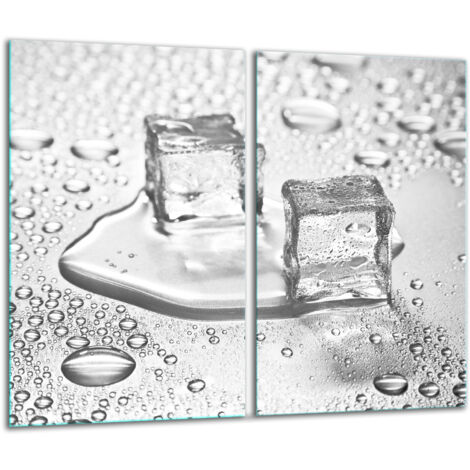 Panneau de coupe en verre 2x 30x52 glace
