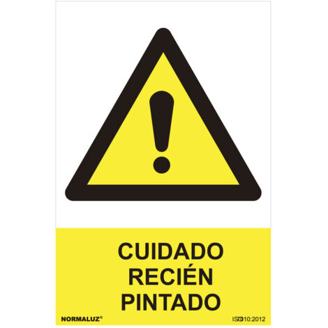Panneau de danger « Attention : Peinture fraîche » (PVC 0,7 mm) 30 x 40 cm