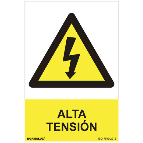 Panneau De Danger ''haute Tension'' (espagnol - 0.7mm) 30x40cm