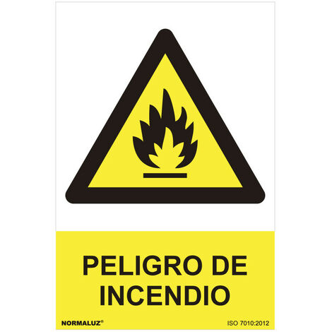 Panneau De Danger ''peligro De Incendio'' (pvc 0.7mm) 30x40cm