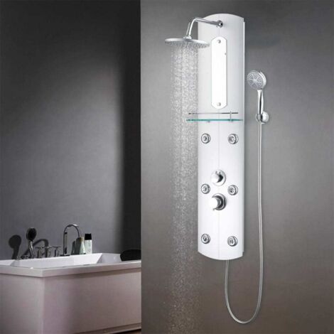 Panneau de douche Écran de douche - 25 x 43 x 120 cm Argenté BV579846 - BonneVie