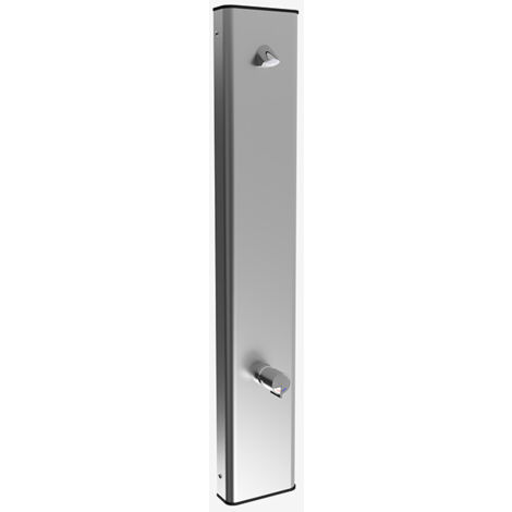 Panneau de douche en acier inoxydable avec mitigeur temporisé 15 sec. Idral TDCM3-00000  Chromé - Laiton