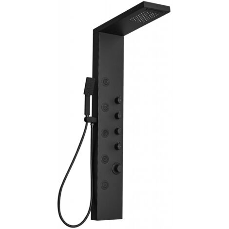 Panneau de douche Mexen Lando, noir - 7611-04-70