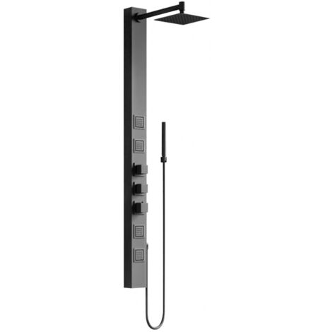 Panneau de douche Mexen Orco, noir - 7607-03-70