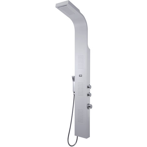 Panneau de douche multifonction avec mitigeur thermostatique modèle 167 cm SPA 00 finition blanche