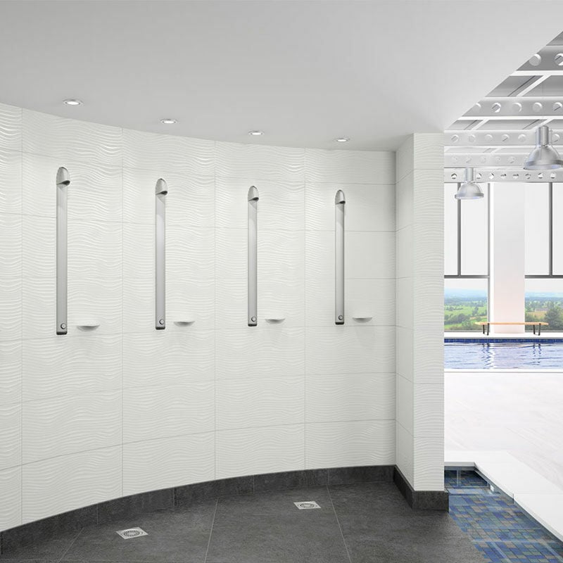 Panneau de douche Sporting 2 Robinet Jet de pluie Delabie M1/2' alu anodisé - 714700DP