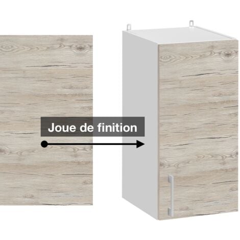 Panneau de finition pour meuble haut Eco Noyer Blanchi