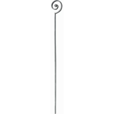 Panneau de finition voluptueux - Hauteur 1000mm Largeur 105mm section plat 14x8mm - Acier - À souder - DECO FER FORGE