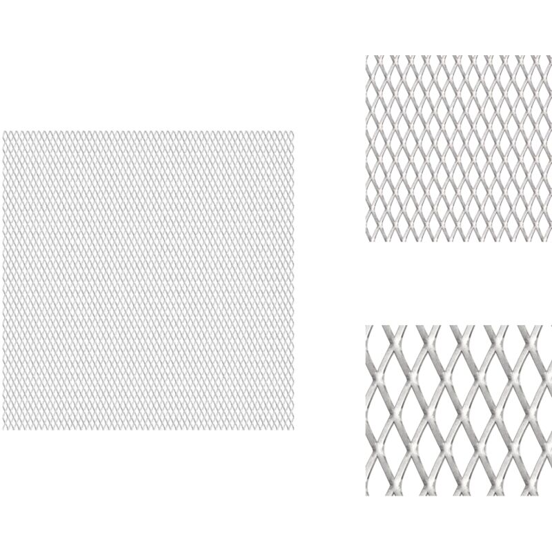 Panneau de grillage de jardin Acier inox 100x85 cm 30x17x2,5 mm - Panneaux De Clôture - Clôture Métal - Grillage Métallique - Fermeture Jardin - Abri