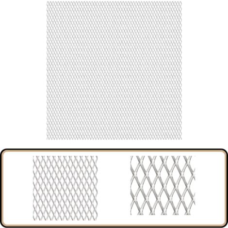 Panneau de grillage de jardin Acier inox 100x85 cm 45x20x4 mm - Clôture Métal - Panneaux De Clôture - Grillage Métallique - Clôture Jardin - Fermeture Jardin