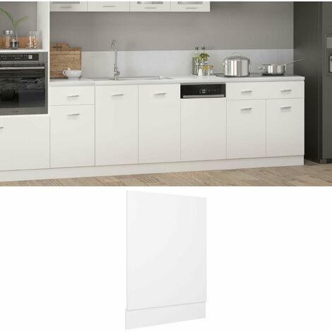 Panneau de lave-vaisselle Blanc 45x3x67 cm Agglomere