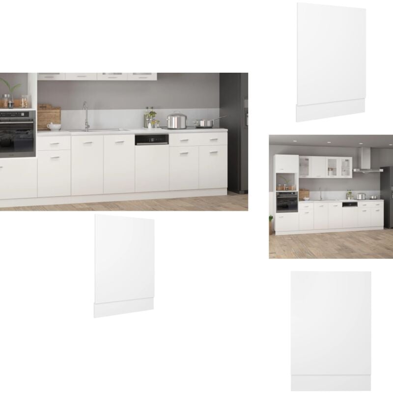 Panneau de lave-vaisselle Blanc 45x3x67 cm Aggloméré - Panneau Lave Vaisselle - Meuble Cuisine - Armoire Cuisine - Planche Lave Vaisselle - Façade
