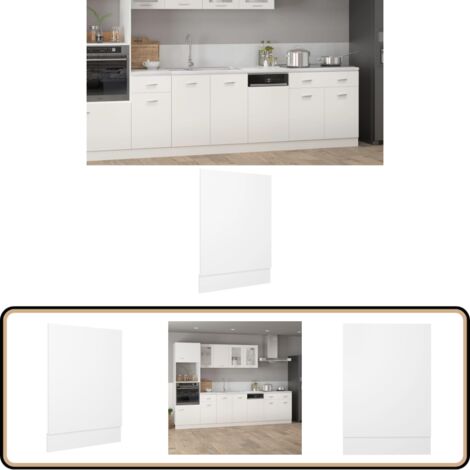Panneau de lave-vaisselle Blanc 45x3x67 cm Aggloméré - Panneau Lave Vaisselle - Meuble Cuisine - Armoire Cuisine - Planche Lave Vaisselle - Façade Lave Vaisselle