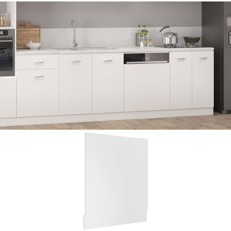 Panneau de lave-vaisselle Blanc 59,5x3x67 cm Aggloméré - Blanc