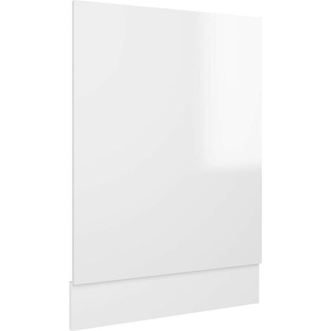 Panneau de lave-vaisselle Blanc brillant 45x3x67 cm