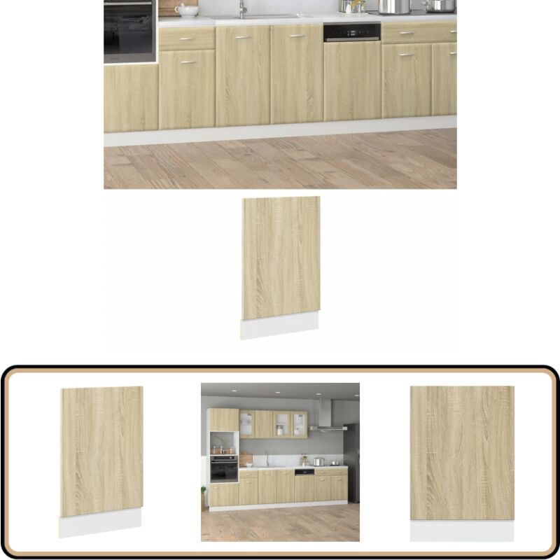 Vidaxl - Panneau de lave-vaisselle chêne sonoma bois d'ingénierie - Meuble De Cuisine - Panneau Lave Vaisselle - Meuble Rangements - Armoire Cuisine
