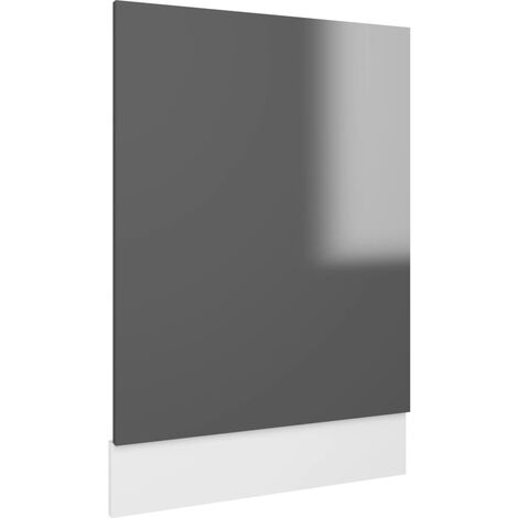 Panneau de lave-vaisselle Gris brillant 45x3x67 cm Aggloméré vidaXL - High gloss grey