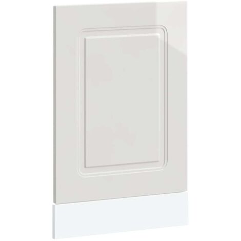 Panneau de lave-vaisselle Kalmar blanc brillant 45x1,5x67 cm