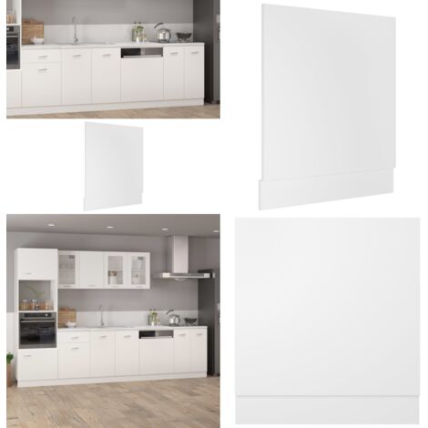 Panneau de lave-vaisselle "Lyon" Blanc 59,5 x 3 x 67 cm Bois d'ingénierie - Bois d'ingénierie - Lave-vaisselle