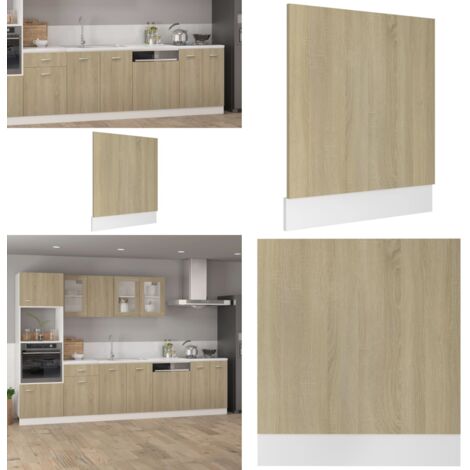 Panneau de lave-vaisselle "Lyon" Chêne Sonoma 59,5 x 3 x 67 cm Bois d'ingénierie - Panneau de lave-vaisselle Lyon - Bois d'ingénierie