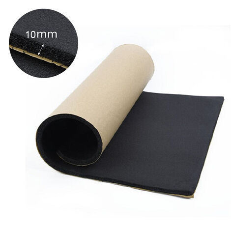 Panneau de mousse acoustique voiture, 50cm×200cm×3mm - Tapis d'isolation thermique et acoustique ignifugé pour voitures - Noir