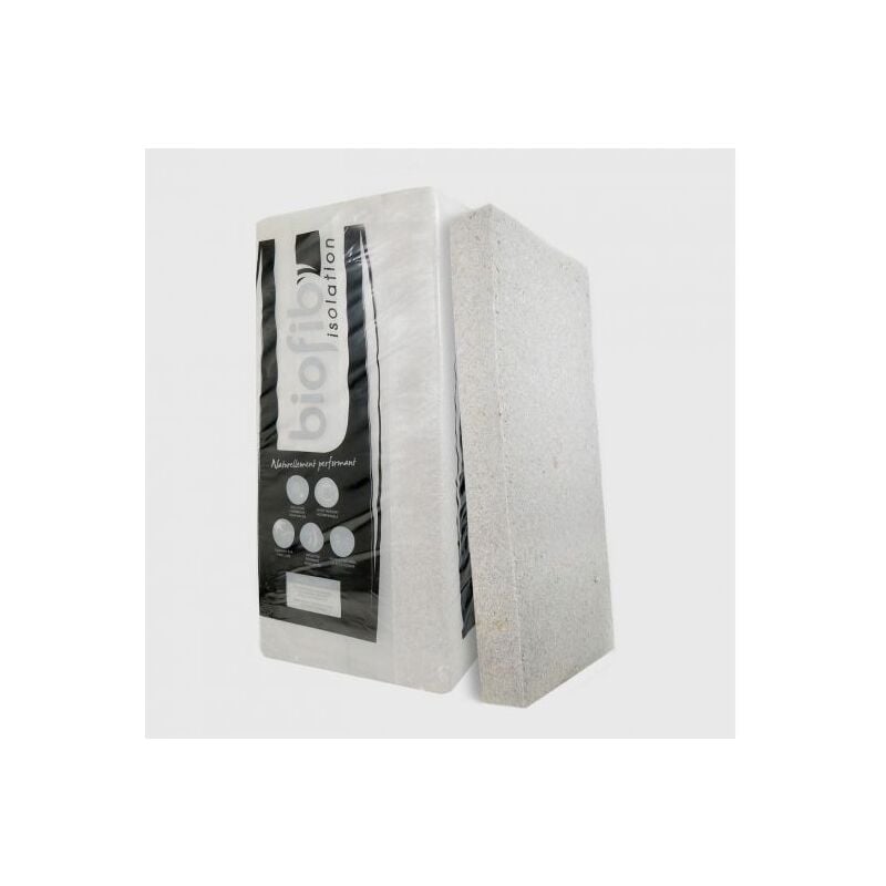 Panneau de ouate de cellulose et chanvre Biofib p. 100mm - 1250 x 600mm, 6 panneaux = 3.97m²