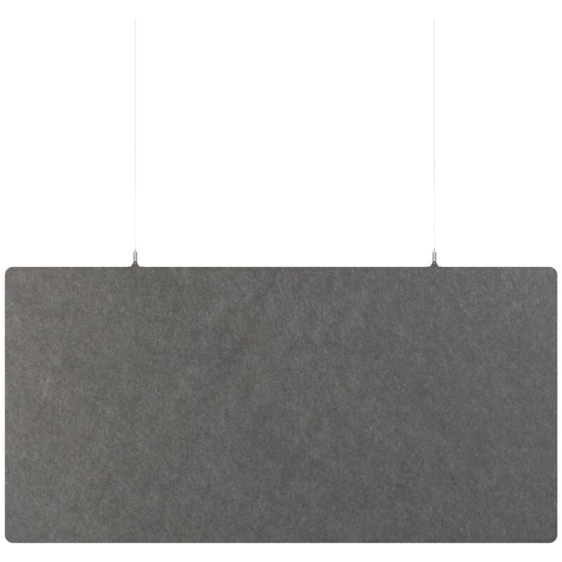 Panneau de plafond acoustique en feutre pet - 60x120 cm - Gris foncé