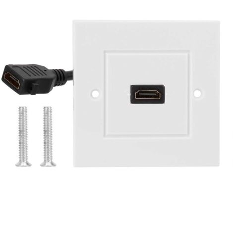 Panneau de Plaque Murale HDMI avec câble pour bâtiment de Bureau hôtelier Blanc avec vis