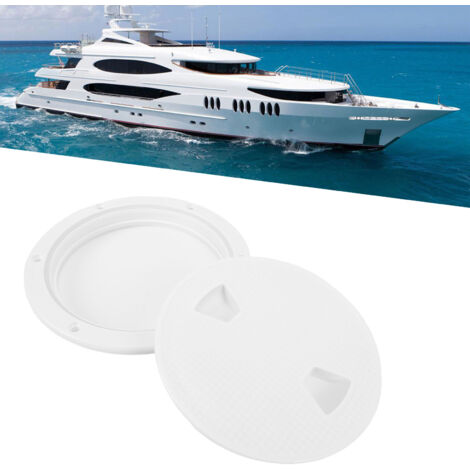 Panneau de pont de 6,5 pouces en nylon antidérapant rond, amovible, pour bateau, yacht, blanc