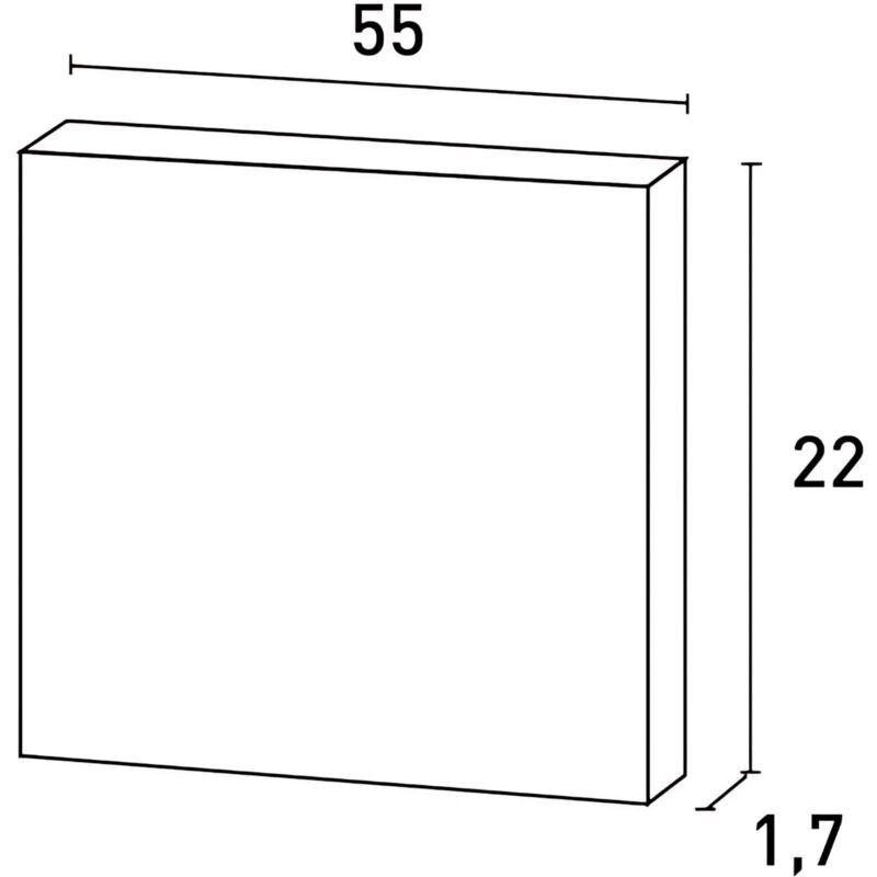 Panneau de porte aplati El/ément Orac Decor D504 LUXXUS d/écoratif avec profil pour le mur et la porte