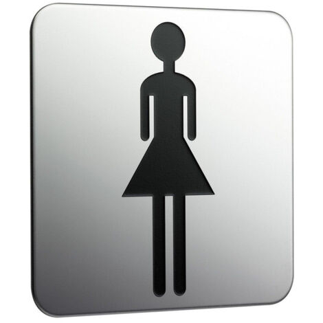 Panneau de porte emco systeme 2 chromé, dames a coller