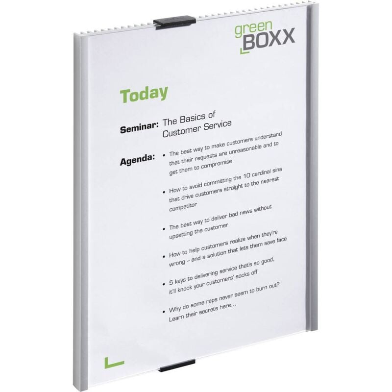 Durable Plaque de porte info sign - 4806 (l x h) 210 mm x 297 mm métallique, argent 480623