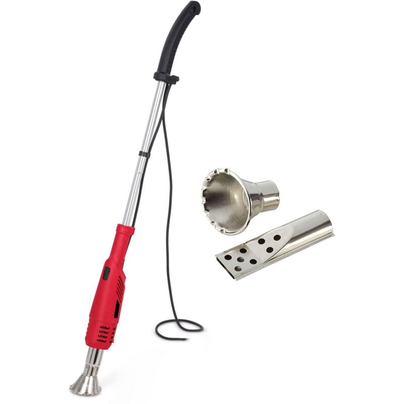 Volavo - Désherbeur électrique à 2 buses, désherbant thermique, allume-barbecue, 2 000 w, jusqu'à 650 °c, cordon d'alimentation de 1,8 m, pour