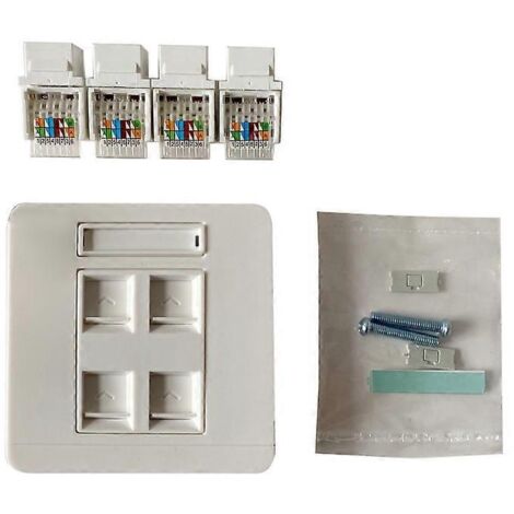 Panneau de prises informatiques de type 86, module réseau CAT6, interface de câble RJ45