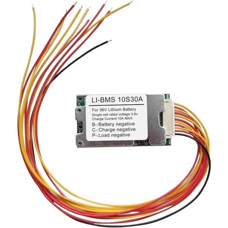 Panneau de Protection 10S 36V 30A - Carte BMS Li-ION Pour Batterie au Lithium - Support Protection Contre Les Surcharges