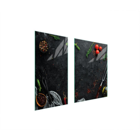 PANNEAU DE PROTECTION EN VERRE 75x52 ARDOISE