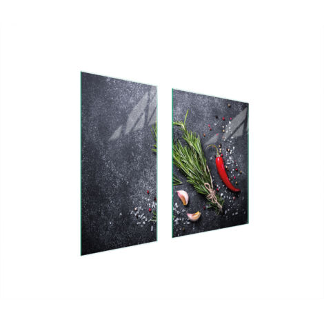 PANNEAU DE PROTECTION EN VERRE 75x52 ARDOISE