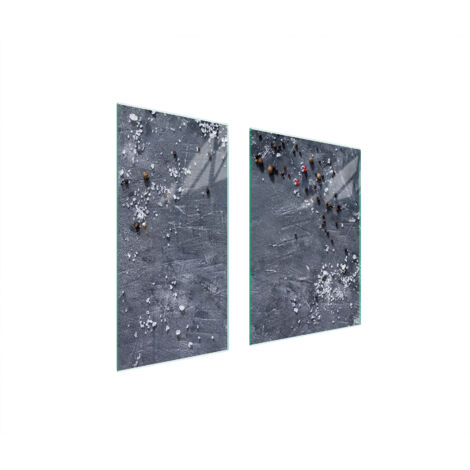 PANNEAU DE PROTECTION EN VERRE 75x52 ARDOISE