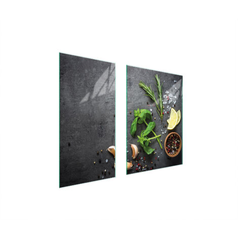 PANNEAU DE PROTECTION EN VERRE 75x52 ARDOISE