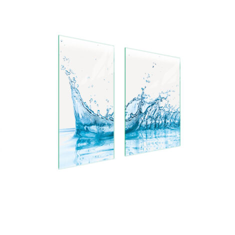 PANNEAU DE PROTECTION EN VERRE 75x52 EAU