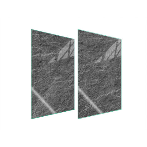 PANNEAU DE PROTECTION EN VERRE POUR CUISINE 2x35x52 ARDOISE