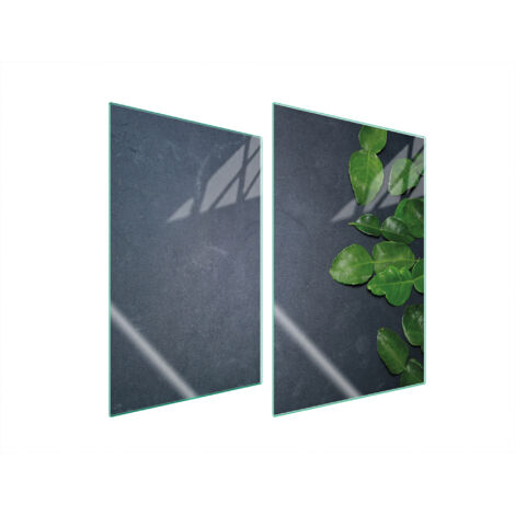 PANNEAU DE PROTECTION EN VERRE POUR CUISINE 2x35x52 ARDOISE