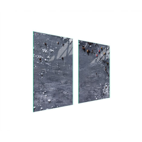 PANNEAU DE PROTECTION EN VERRE POUR CUISINE 65x52 ARDOISE