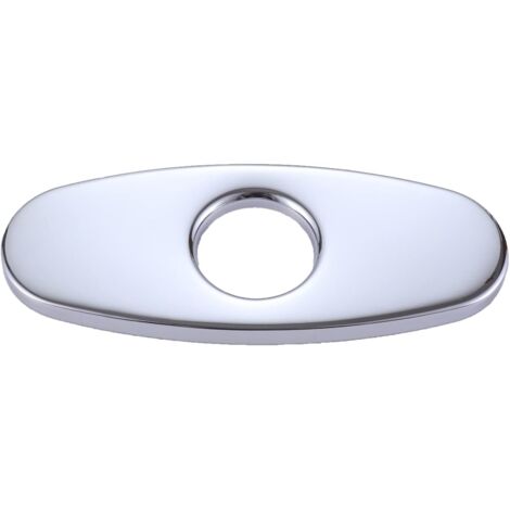Panneau de recouvrement de trou de 5,5 pouces, couvercle d'évier en acier inoxydable pour robinets d'évier de salle de bain ou de cuisine, robinets mélangeurs à 1 ou 3 trous (argent)