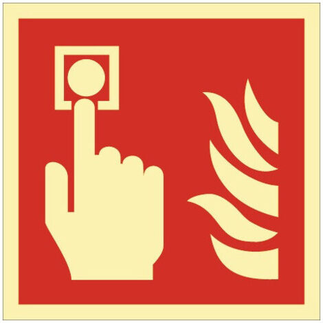 Panneau de sécurité incendie ASR A1.3/DIN EN ISO 7010/DIN 67510 L148xl148 mm détecteur d'incendie film
