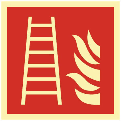 Panneau de sécurité incendie DIN EN ISO 7010 L148xl148 mm échelle film
