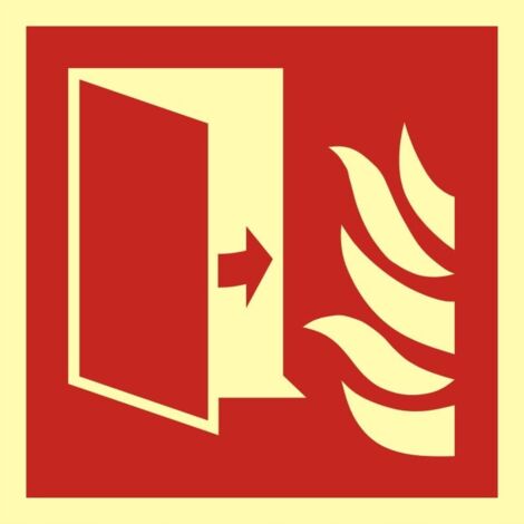 Panneau de sécurité incendie ZP-16 ISO 15 x 15 - Porte coupe-feu