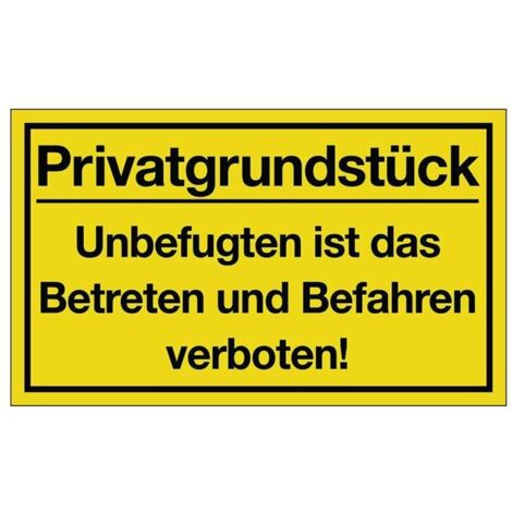 Panneau de signalisation ( 3000277325 ) terrain privé plastique 10 pièces