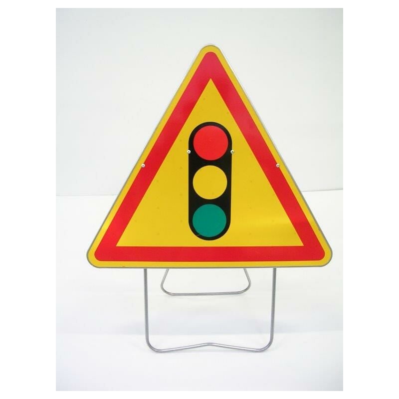 Nadia Signalisation - panneau de signalisation AK17 1000 classe 1 feux tricolores + pied 201206