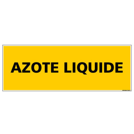 Panneau de Signalisation AZOTE LIQUIDE (C1311) - Adhésif - 210 x 75 mm